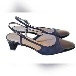 Chanel Blue and Black Shoes